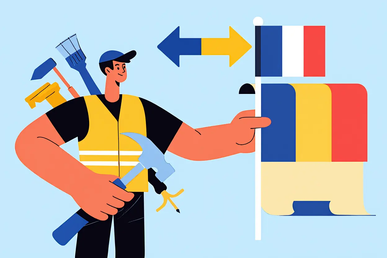 Intérimaire détaché en mission transfrontalière