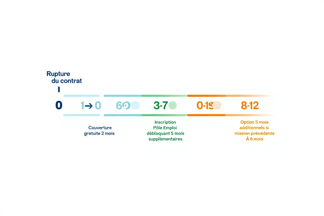 Timeline portabilité mutuelle intérimaire