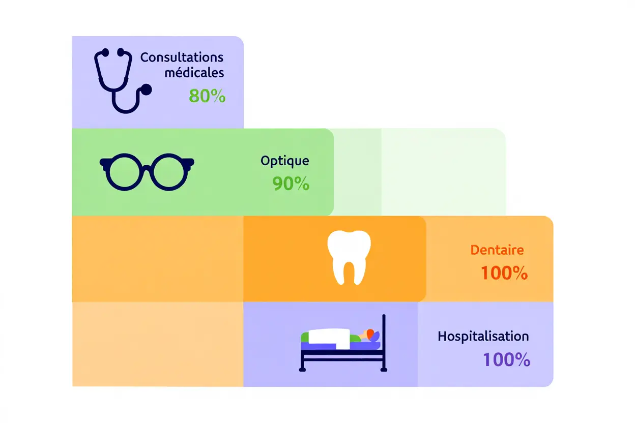 Domaines de couverture santé intérimaire