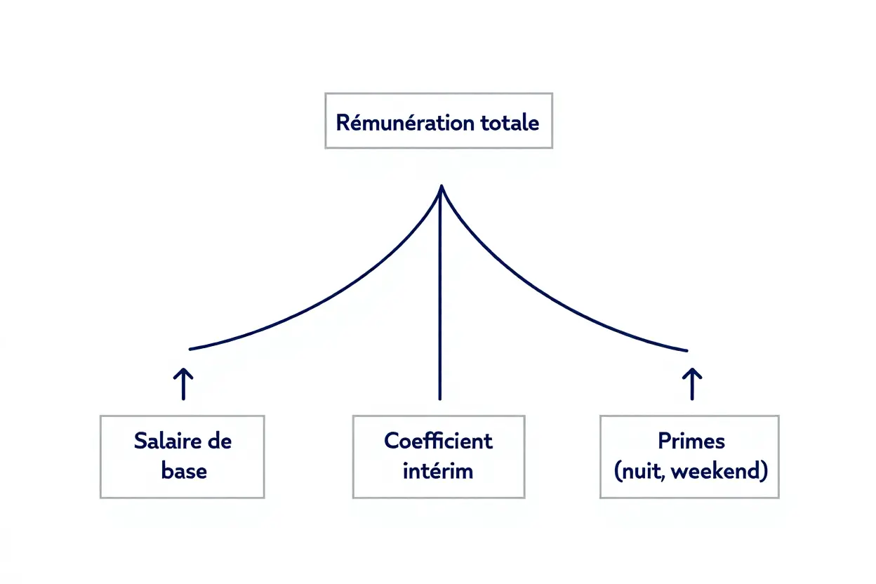 Calcul de la rémunération intérimaire