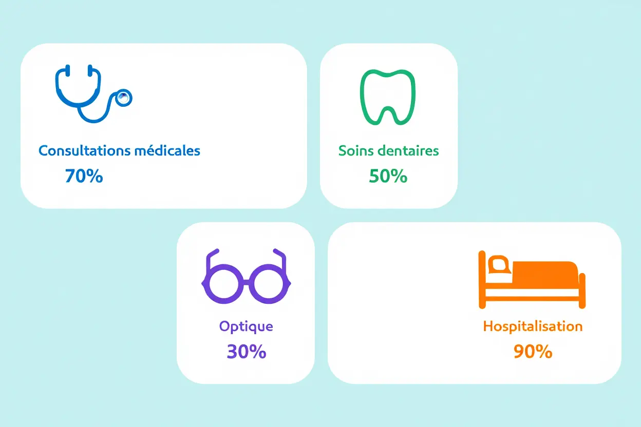 Domaines couverts par la mutuelle intérimaire