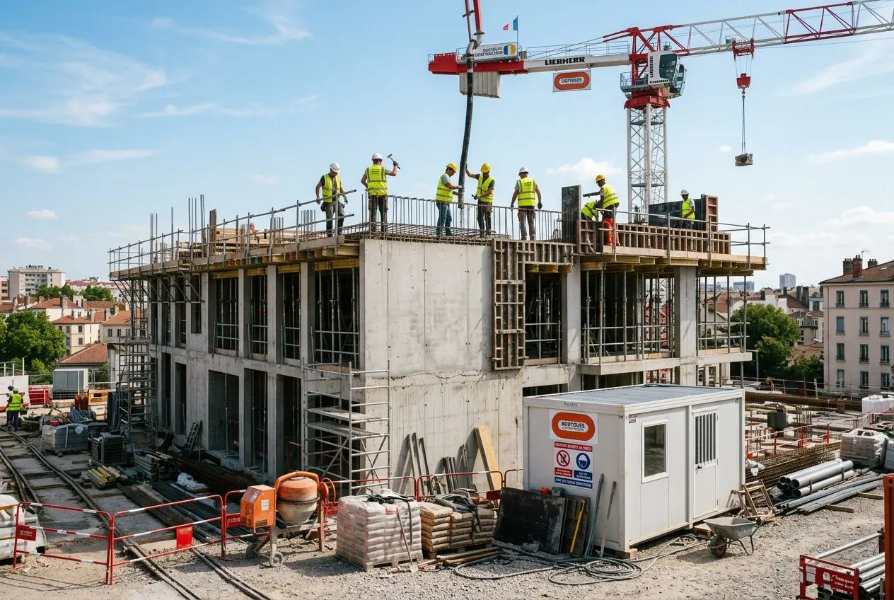 Chantier de construction en France