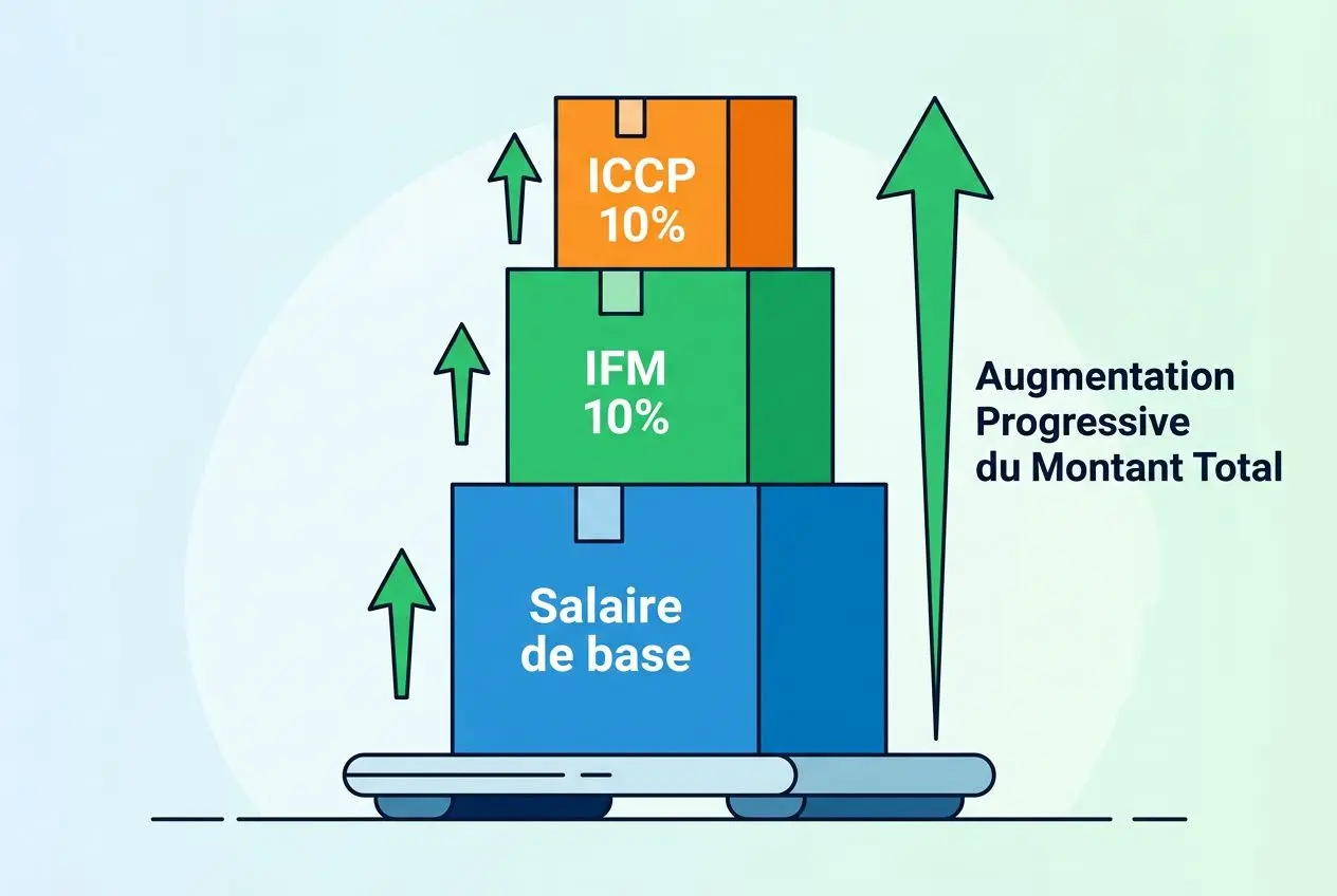 Composition du salaire intérim avec IFM et ICCP