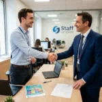 Signature d'un contrat intérimaire avec couverture santé